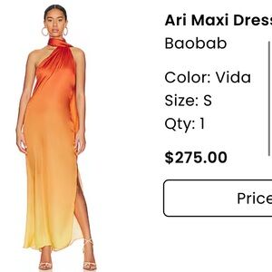 Baobab Ari Maxi Dress in Orange and Yellow